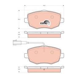 Brake Pad Set TRW GDB1706 OE Ref 77364332