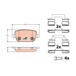 Brake Pad Set TRW GDB1708 OE Ref LR023888