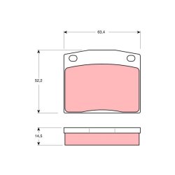 Jeu de plaquettes de frein TRW GDB171 pour HONDA CIVIC OE 45022-659-000