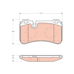 Brake Pad Set TRW GDB1711 OE Ref 005 420 22 20