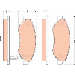 Brake Pad Set TRW GDB1713 OE Ref 1605228