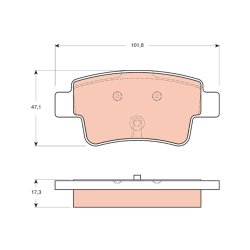 Brake Pad Set TRW GDB1714 OE Ref 1605230