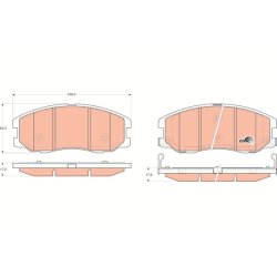 Brake Pad Set TRW GDB1715 OE Ref 22850989