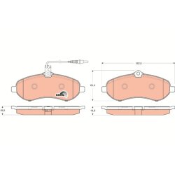 Brake Pad Set TRW GDB1719 OE Ref 4253 64