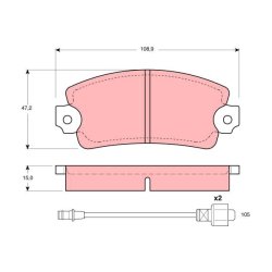 Jeu de plaquettes de frein TRW GDB172 pour ALFA ROMEO 33 OE 0000060750868