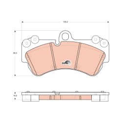 Brake Pad Set TRW GDB1720 OE Ref 7L0 698 151 F