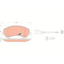 Brake Pad Set TRW GDB1724 OE Ref 1553797