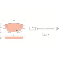 Brake Pad Set TRW GDB1725 OE Ref 1530602
