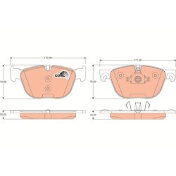 Brake Pad Set TRW GDB1726 OE Ref 6 779 293
