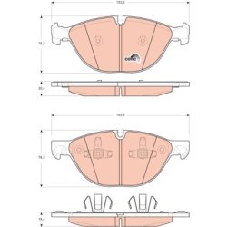 Brake Pad Set TRW GDB1728 OE Ref 6 791 514