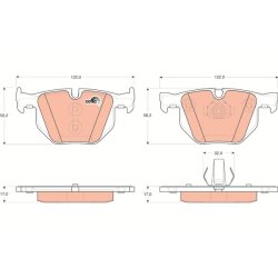 Plaquettes de frein TRW GDB1730 pour BMW X5, X6 OE 6776937