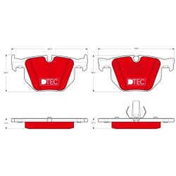 Plaquettes de frein TRW GDB1730DTE pour BMW X5, X6 OE 6776937