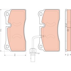 Brake Pad Set TRW GDB1731 OE Ref 4S0 698 451 M