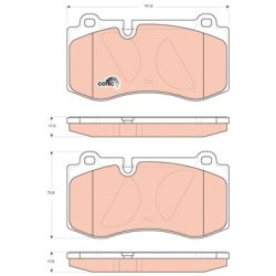 Brake Pad Set TRW GDB1733 OE Ref 005 420 78 20
