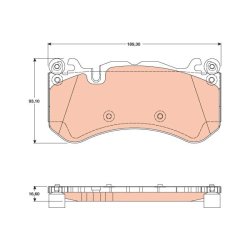 Brake Pad Set TRW GDB1734 OE Ref A 000 420 64 04