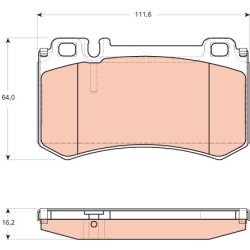 Brake Pad Set TRW GDB1735 OE Ref A 000 423 04 30