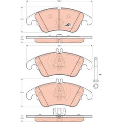 Brake Pad Set TRW GDB1737 OE Ref 005 420 10 20