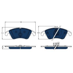 Brake Pad Set TRW GDB1737BTE OE Ref 005 420 10 20