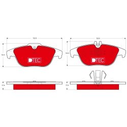 Brake Pad Set TRW GDB1738DTE OE Ref A 005 420 43 20