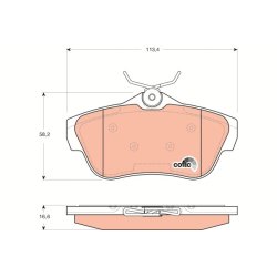 Brake Pad Set TRW GDB1740 OE Ref 4253 68