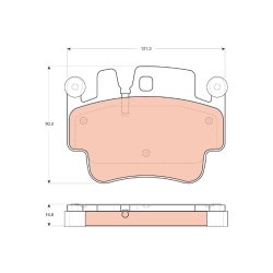 Brake Pad Set TRW GDB1742 OE Ref 996 352 949 30