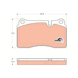 Brake Pad Set TRW GDB1743 OE Ref 5H222D007AA