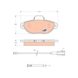 Brake Pad Set TRW GDB1745 OE Ref 77364635