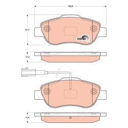 Brake Pad Set TRW GDB1746 OE Ref 0000077363974