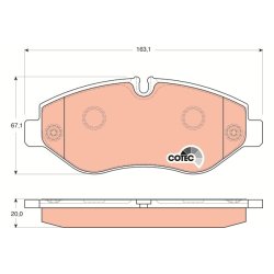 Brake Pad Set TRW GDB1747 OE Ref 42555881