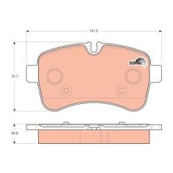 Brake Pad Set TRW GDB1748 OE Ref 42555917