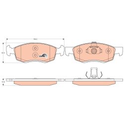 Plaquettes de frein TRW GDB1749 pour DACIA, RENAULT LOGAN, SANDERO