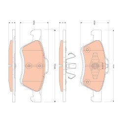 Brake Pad Set TRW GDB1752 OE Ref 7L84-2L361-AA