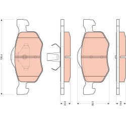 Brake Pad Set TRW GDB1753 OE Ref 4588141