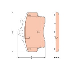 Brake Pad Set TRW GDB1756 OE Ref 987 351 939 02