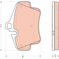Plaquettes de frein TRW GDB1758 pour PORSCHE OE 99635294701