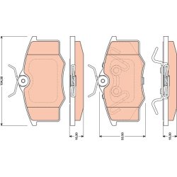 Plaquettes de frein TRW GDB1759 pour VW GOL, PARATI, SAVEIRO OE 377698151E