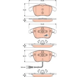 Brake Pad Set TRW GDB1762 OE Ref 5N0 698 151 D