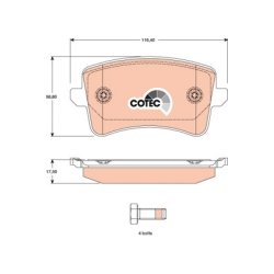 Brake Pad Set TRW GDB1765 OE Ref 8K0 698 451 D