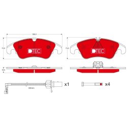 Brake Pad Set TRW GDB1768DTE OE Ref 8K0 698 151 J