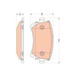 Brake Pad Set TRW GDB1769 OE Ref 8E0 698 451 P