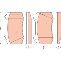 Brake Pad Set TRW GDB1772 OE Ref 2M5J-2K021-BA