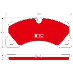Brake Pad Set TRW GDB1774DTE OE Ref 7L0 698 151 L