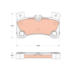 Brake Pad Set TRW GDB1775 OE Ref 7L0 698 451 C