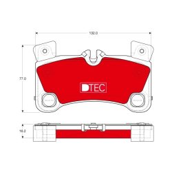 Brake Pad Set TRW GDB1775DTE OE Ref 7L0 698 451 D