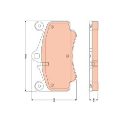 Brake Pad Set TRW GDB1778 OE Ref 996 351 949 13