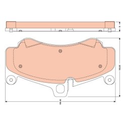 Brake Pad Set TRW GDB1779 OE Ref 4S0 698 451 N