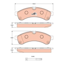 Brake Pad Set TRW GDB1780 OE Ref 42555633