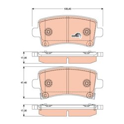 Brake Pad Set TRW GDB1784 OE Ref 13237766