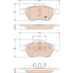 Brake Pad Set TRW GDB1787 OE Ref 86 71 016 178