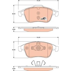 Brake Pad Set TRW GDB1790 OE Ref 41 06 050 55R